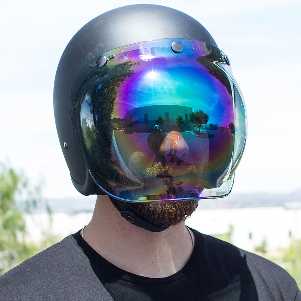 bubble shield motorcycle helmet LIGHT SMOKE FOR SUPER MAGNUM They feature an anti Vintage Flip-Up Bubble Helmet Visor