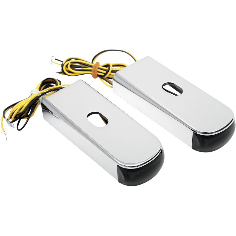 Alloy Art Chrome LED Fender Strut Marker Lights for 2006-2017 Harley Dyna