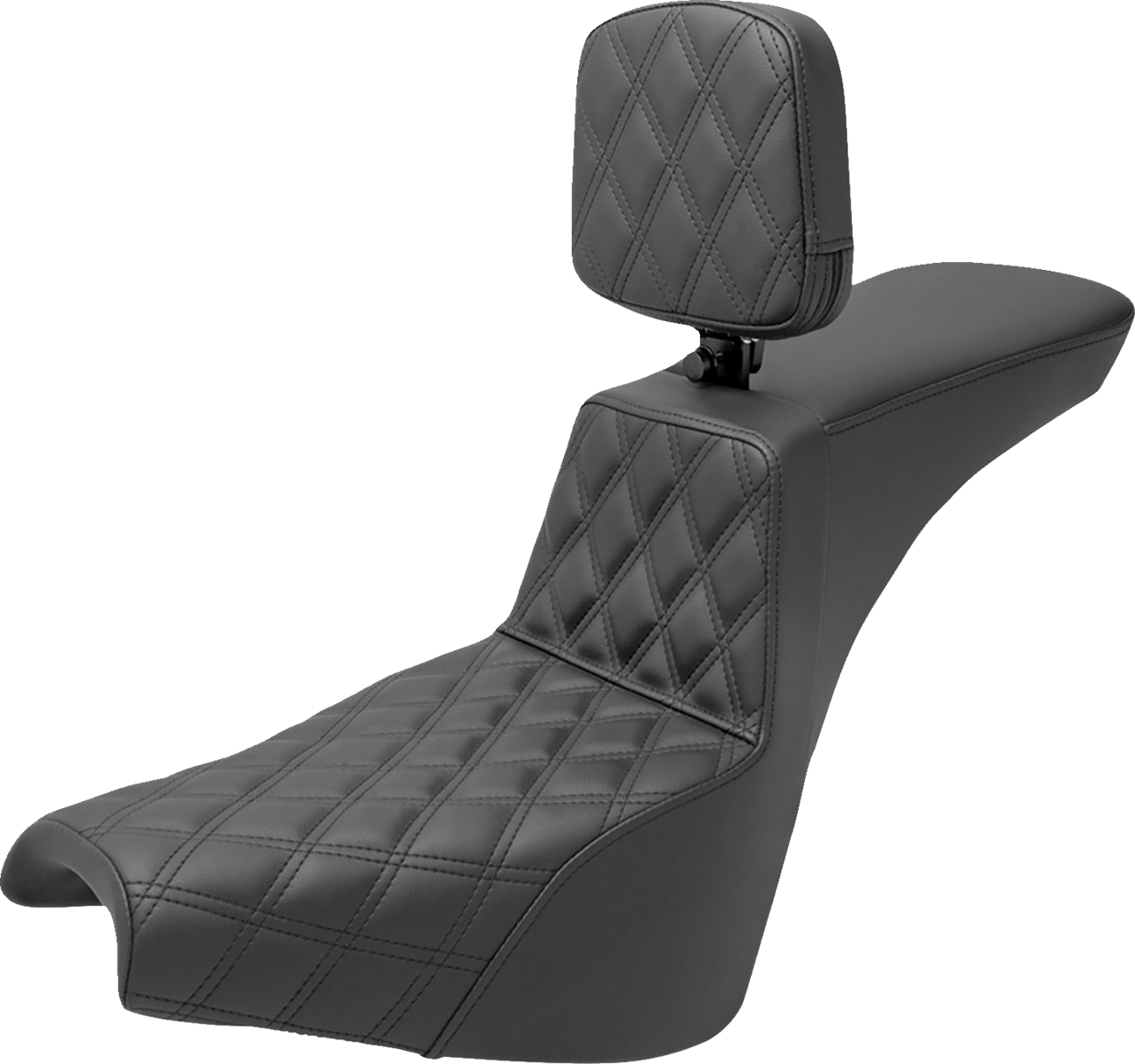 Saddlemen Tour Step-Up Seat & Backrest for 2018-2024 Harley FXLRS/FLSB - Lattice Stitch