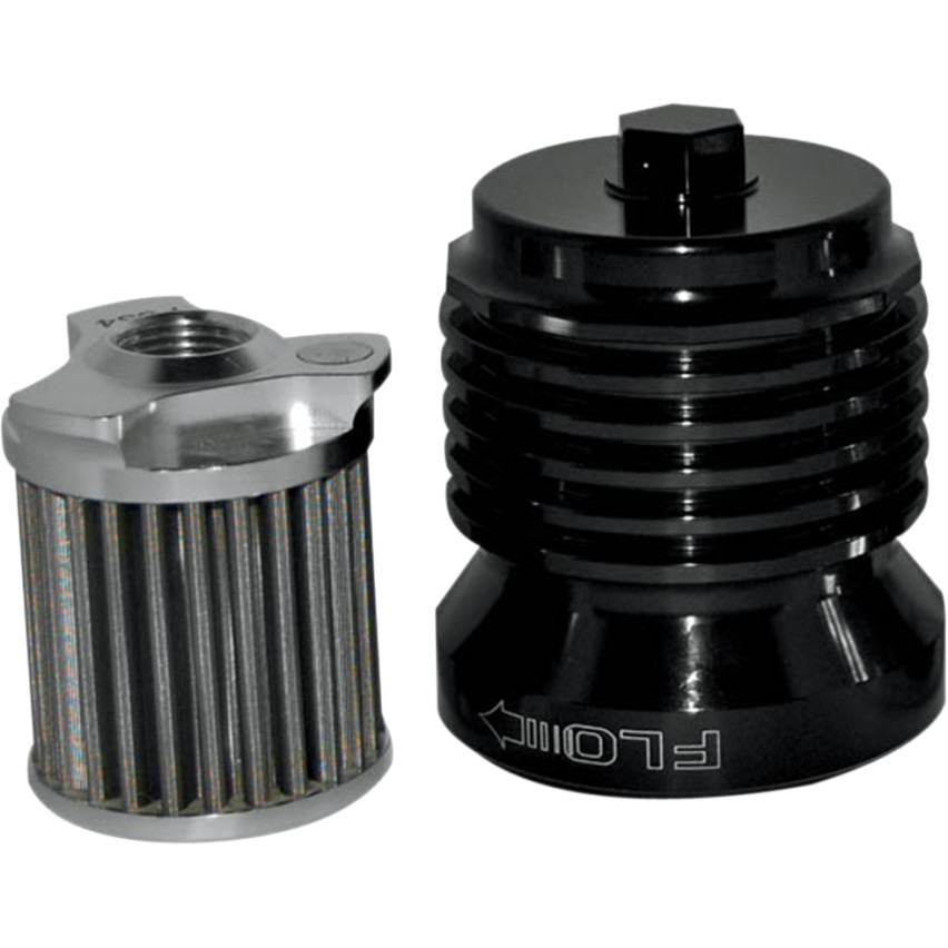 PC Racing Flo Stainless Steel Reusable 'Spin On' Oil Filter for Harley