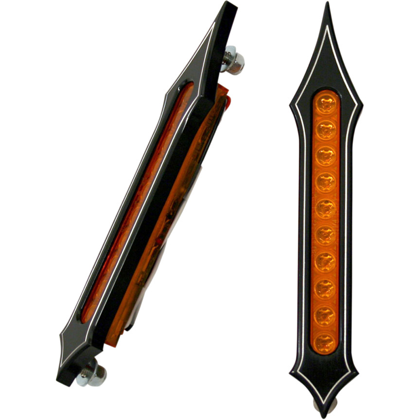 Accutronix Tribal Slotted LED Bag Lights for Harley