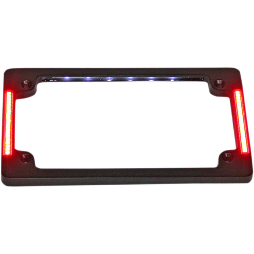 Custom Dynamics Tri-Horizontal License Plate Frame with Flush-Mount LEDs