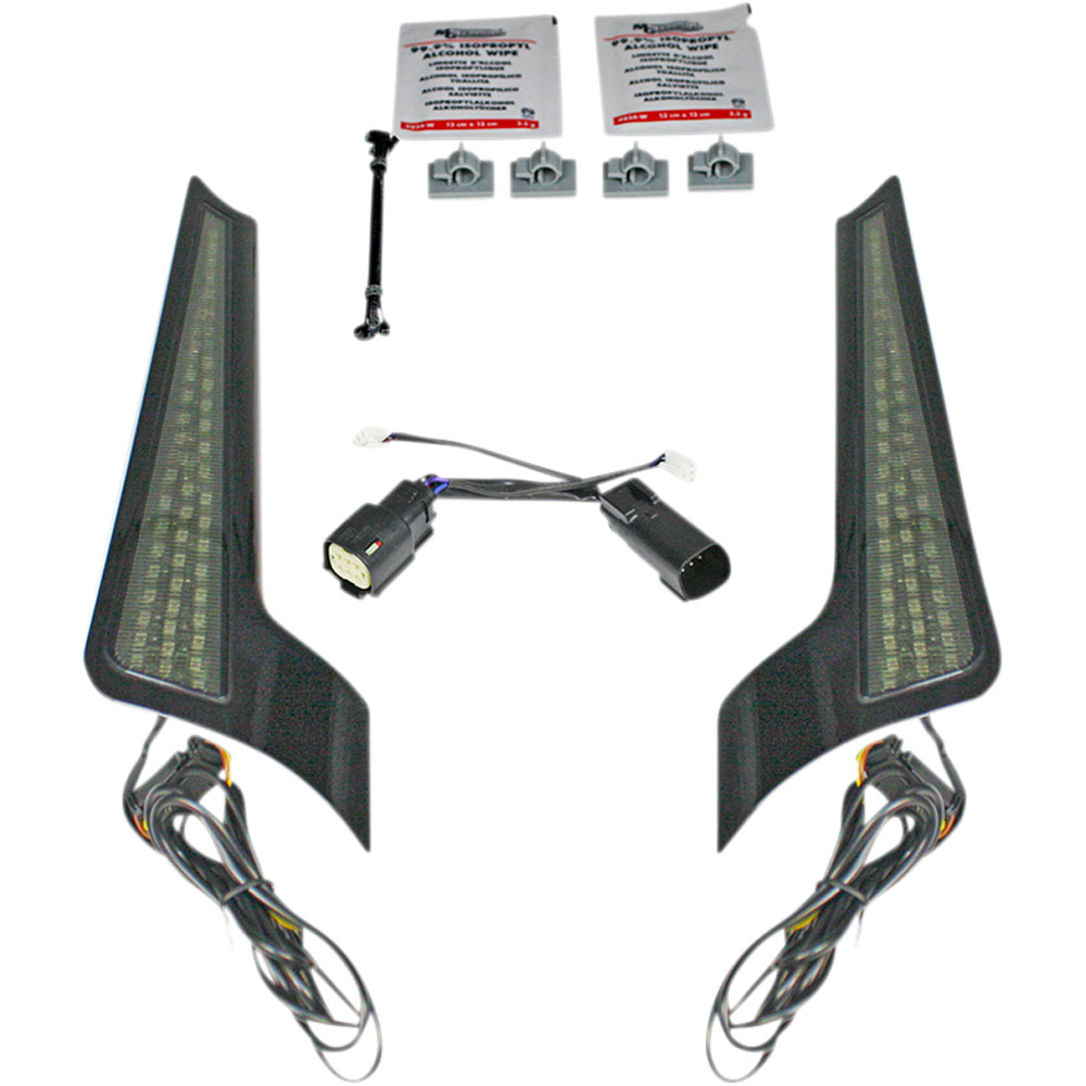 Custom Dynamics Fascia LED Panels for 2010-2013 Harley Touring - Black