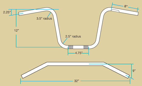 Biltwell Apes 12" Handlebars - 1"