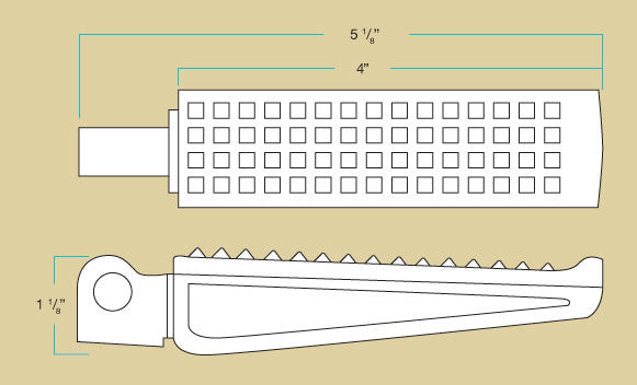 Biltwell Sanderson Foot Pegs for Harley