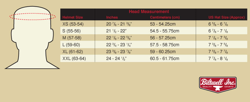 Biltwell Helmet Size Chart Biltwell Helmet Size Chart