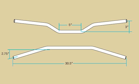 Biltwell 7/8" Tracker Mid Handlebars