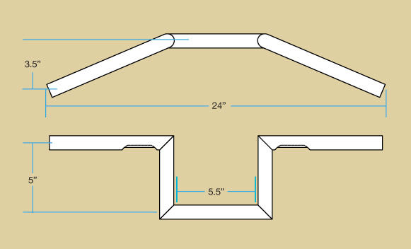 Biltwell Zed Bars Handlebars - 1"