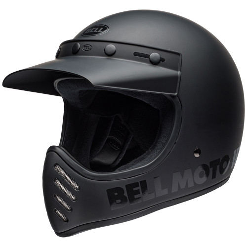 bell moto3 マットブラック Bell Moto 3 Classic Matte/Gloss Blackout Helmet - Get