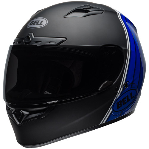 Bell Qualifier DLX Illusion MIPS Helmet - Matte/Gloss Black/Blue/White