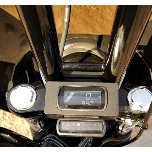 Wild 1 Gauge Mount Relocation Bracket for 2018-2019 Harley Softail - Chrome
