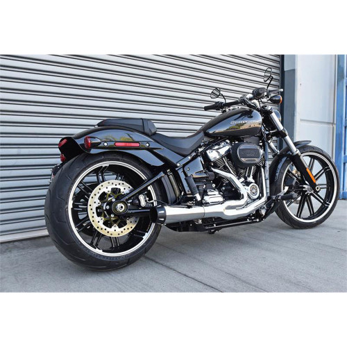 Bassani Road Rage Exhaust for 2018-2022 Harley Softail FXBR/FLFB/FXDR - Chrome