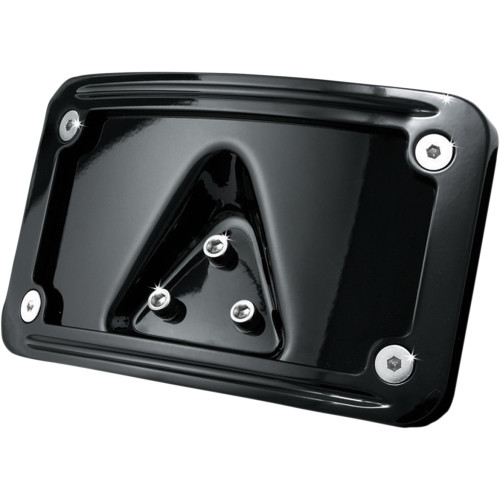 Kuryakyn Curved Laydown License Plate Mount w/ Frame for Harley