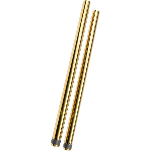 HardDrive 49mm Gold Fork Tubes for 2006-2017 Harley Dyna - Standard Length
