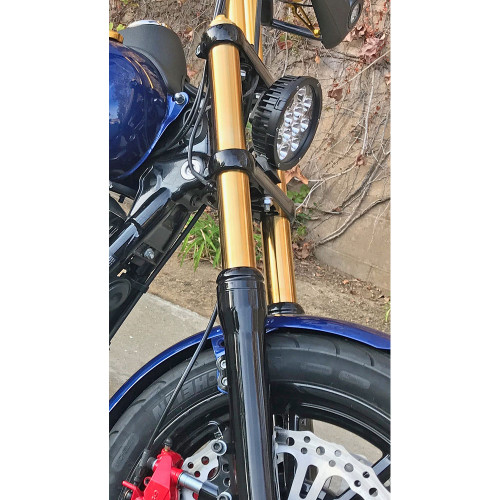 HardDrive 49mm Gold Fork Tubes for 2006-2017 Harley Dyna - Standard Length