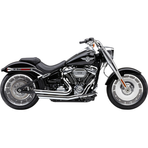 Cobra Speedster Slashdown Exhaust for 2018-2022 Harley Softail FLFB/FXBR/FXDR - Chrome