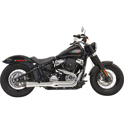 Bassani Road Rage Exhaust for 2018-2023 Harley Fat Bob and Slim - Chrome