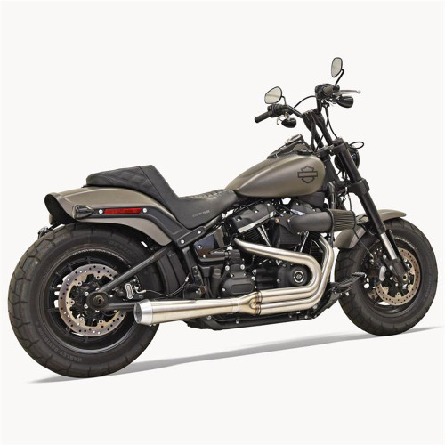 Bassani Road Rage Stainless Exhaust for 2018-2023 Harley Fat Bob and Slim
