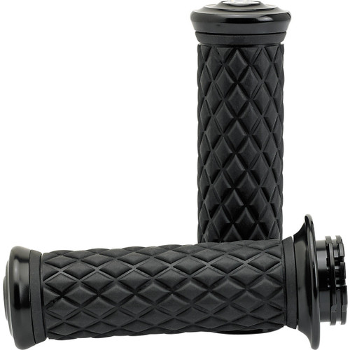 Biltwell Alumicore Grips for Harley Dual Cable - Black