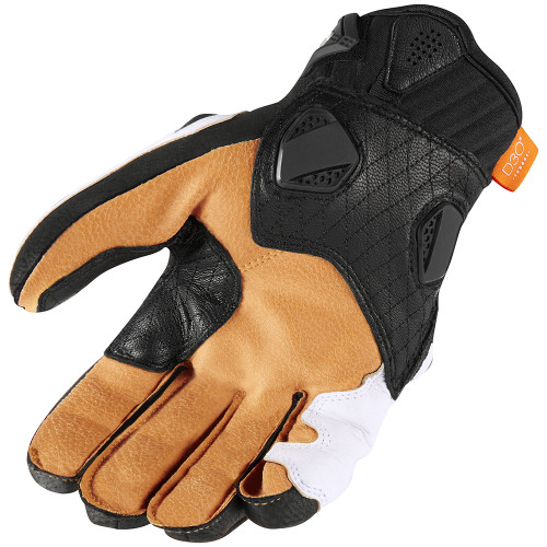 Icon Hypersport Short Gloves - White