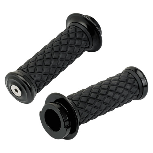 Biltwell Alumicore Grips for Harley Electronic Throttle - Black