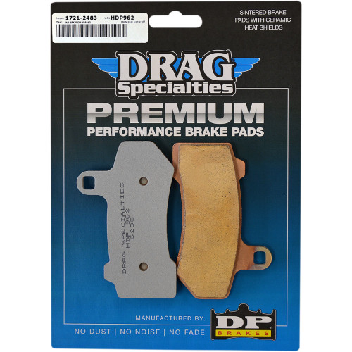 Drag Specialties Brake Pads - Repl. OEM 41852-08 - Sintered Metal for 08-19 Harley Touring