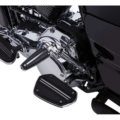 Ciro Twin Rail Mini Floor Boards Foot Pegs for Harley - Chrome