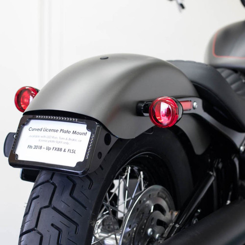 Cycle Visions Curved License Plate Mount for 2018-2023 Harley Street Bob and Slim - Black