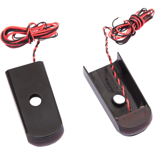 Alloy Art Strut Lights Turn Signals for 2018-2019 Harley Street Bob and Slim - Black