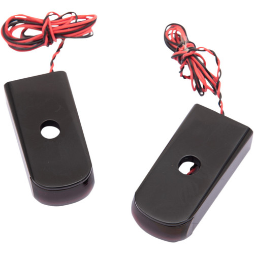 Alloy Art Strut Lights Turn Signals for 2018-2019 Harley Street Bob and Slim - Black
