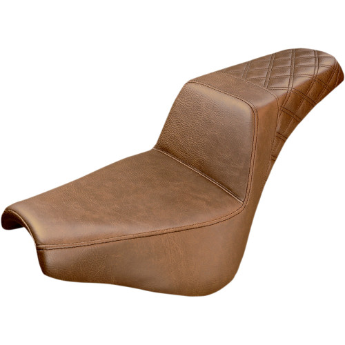 Saddlemen Rear LS Step-Up Seat for 2018-2024 Harley FXST/FXBB - Brown