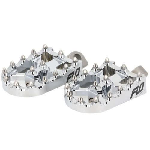 Flo Motorsports Moto Style Foot Pegs for Harley - Chrome