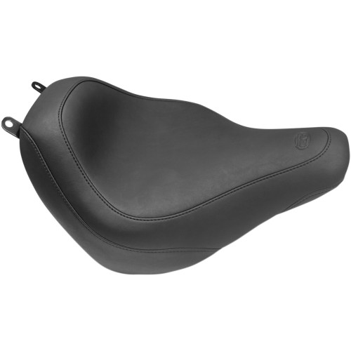 Mustang Black Wide Tripper Solo Seat for 2018-2024 Harley FLDE FLHC - Vintage