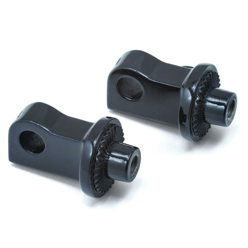 Kuryakyn Splined Peg Adapters for Harley Sportster - Gloss Black