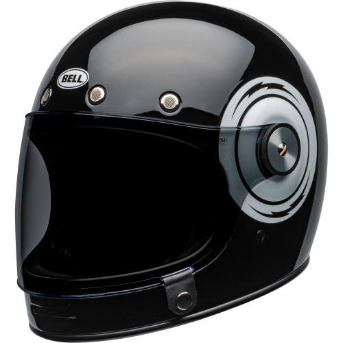 Bell Bullitt Bolt Gloss Black/White Helmet - Get Lowered Cycles