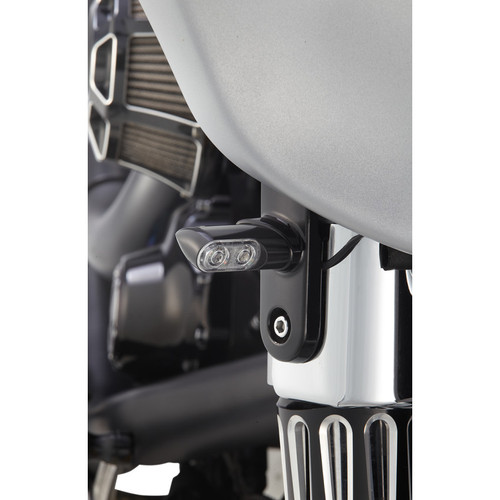 Arlen Ness Bolt-On Amber Turn Signals for 2006-2022 Harley Touring - Black