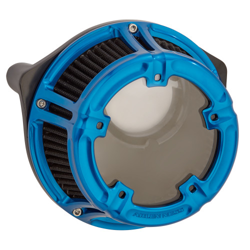 Arlen Ness Method Air Cleaner Blue – High-Flow Forged Billet