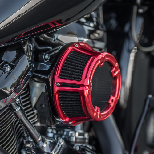 Arlen Ness Method Air Cleaner for Harley Twin Cam Cable Throttle - Red
