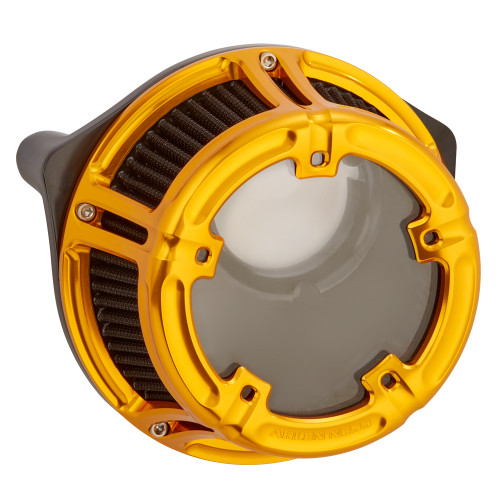 Arlen Ness Method Air Cleaner for Harley Twin Cam Cable Throttle - Gold
