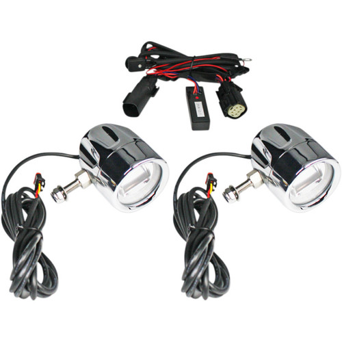 Custom Dynamics Probeam LED Halo Fog Lights for 2014-2023 Harley Touring - Chrome