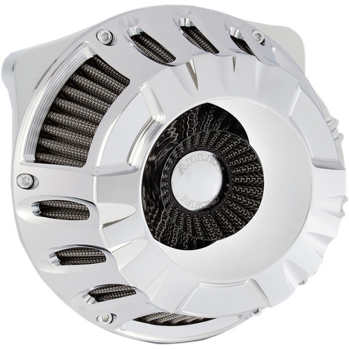 Arlen Ness Deep Cut Inverted Air Cleaner for 2008-2017 Harley Twin Cam Electronic Throttle - Chrome
