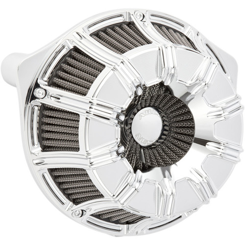 Arlen Ness 10-Gauge Inverted Air Cleaner for 2008-17 Harley Twin Cam Electronic Throttle - Chrome