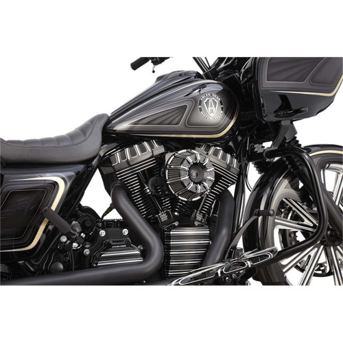 Arlen Ness 10-Gauge Inverted Air Cleaner for 2008-2017 Harley Twin Cam Electronic Throttle - Black/Machined