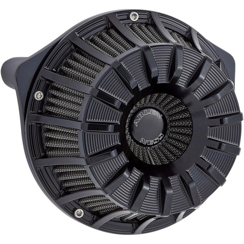 Arlen Ness 15-Spoke Inverted Air Cleaner for2008-2017 Harley Twin Cam Electronic Throttle - Black