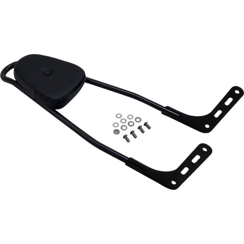 Motherwell One-Piece Sissy Bar with Pad for 2018-2020 Harley Softail - Gloss Black