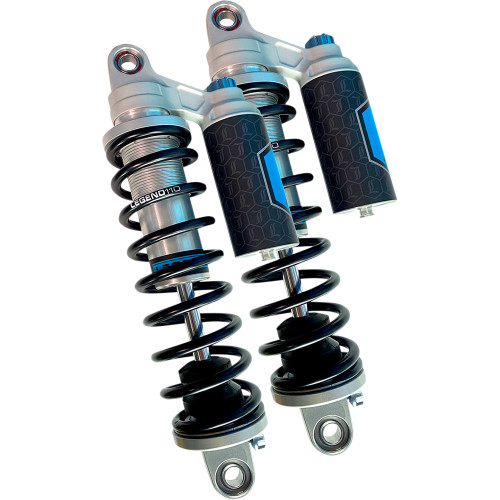 Legend Revo-Arc Piggyback Coil Shocks for 2004-2021 Harley Sportster - Clear