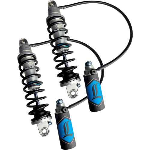 overdoseリヤロア、リヤアップライト、リヤアクスル Legend Revo-Arc Remote Reservoir Coil Shocks for 2009-2013 Harley