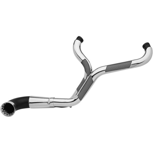 Trask NB Performance 2-Into-1 Exhaust for 2017-2024 Harley Touring - Chrome/Black