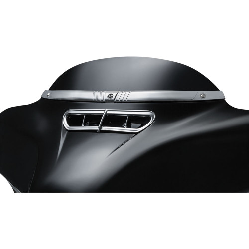 Kuryakyn Tri-Line Windshield Trim for 2014-2020 Harley Touring - Chrome
