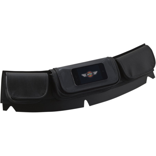 Hopnel Standard Windshield Tri-Pouch w/ Clear Center Pocket for 1996-2020 Harley Touring